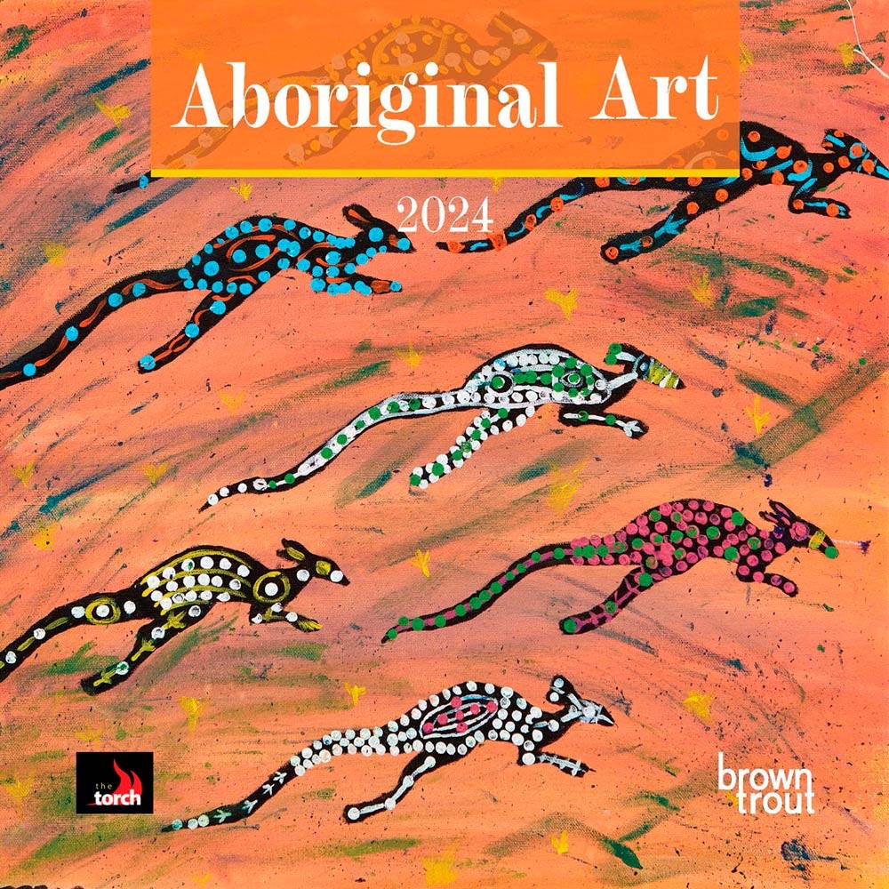 Aboriginal Art | 2024 12 x 24 Inch Monthly Square Wall Calendar