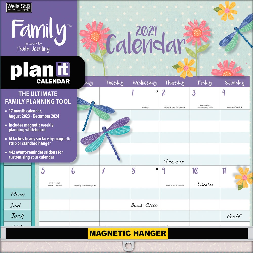 Family Plan-It | 2024 12 x 12 Inch Monthly Square Family Organizer Calendar