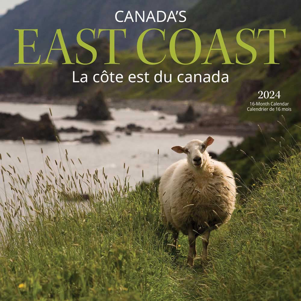 Canada's East Coast | 2024 7 x 14 Inch Monthly Mini Wall Calendar | English/French Bilingual