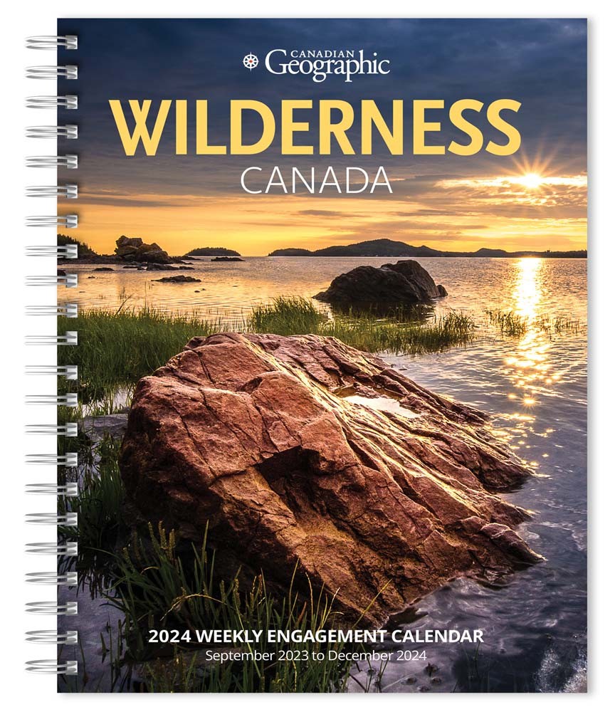 Canadian Geographic Wilderness Canada | 2024 6 x 7.75 Inch Spiral-Bound Wire-O Weekly Engagement Planner Calendar | New Full-Color Image Every Week