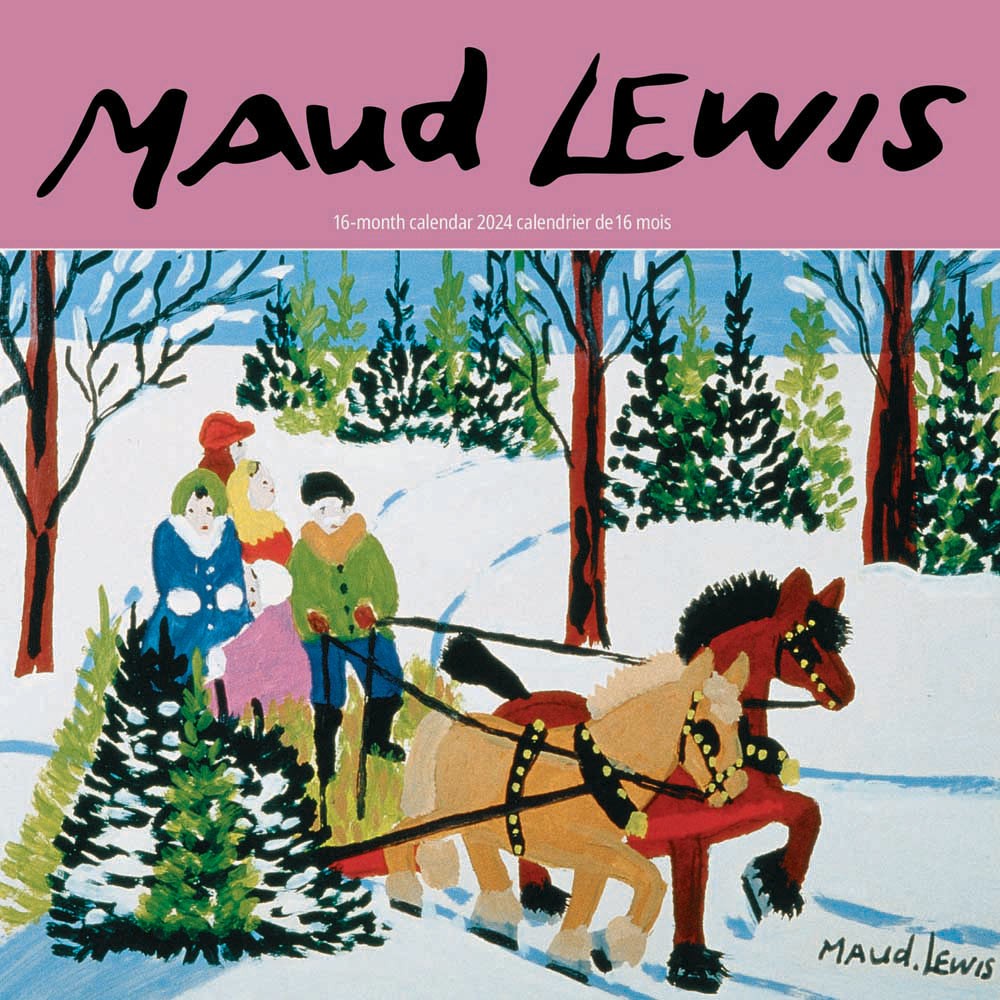 Maud Lewis | 2024 7 x 14 Inch Monthly Mini Wall Calendar | English/French Bilingual