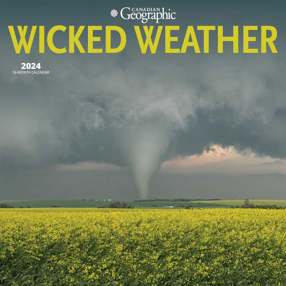 Canadian Geographic Wicked Weather | 2024 12 x 24 Inch Monthly Square Wall Calendar