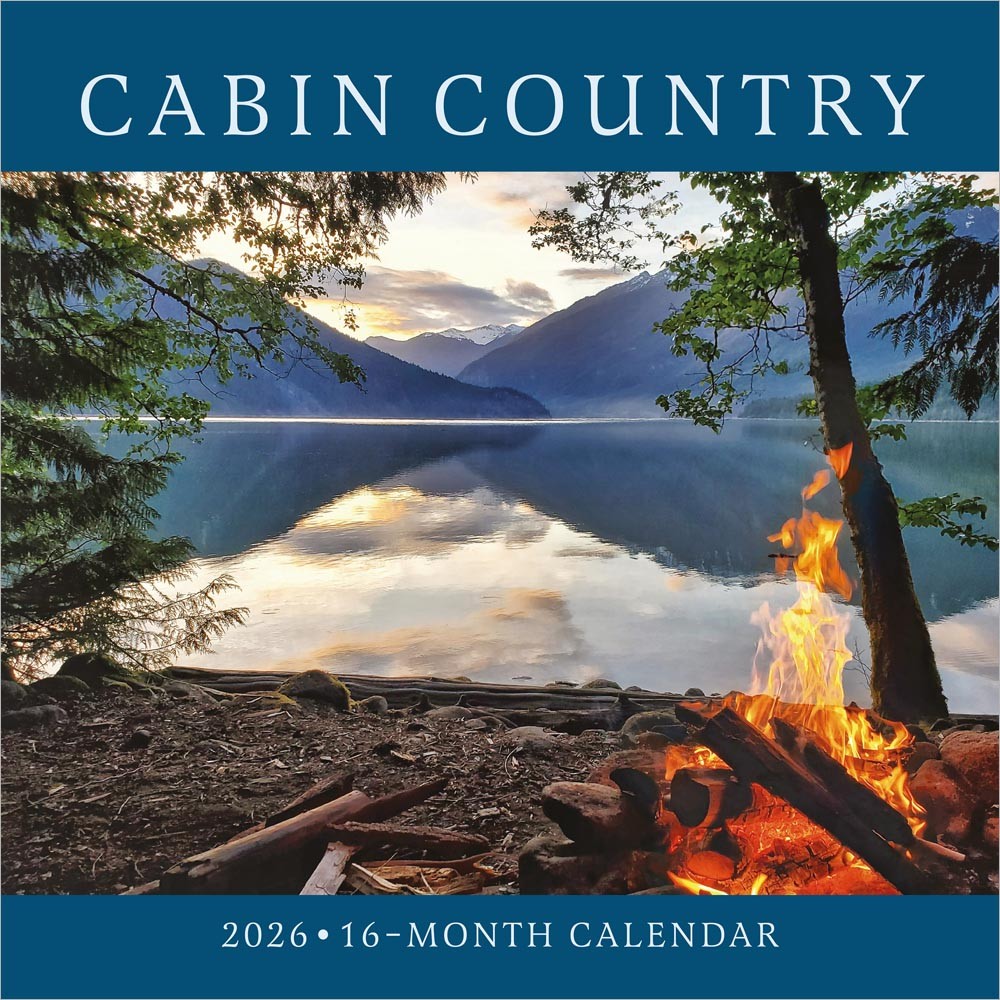 Cabin Country | 2026 12 x 24 Inch (Hanging) Monthly Square Wall Calendar