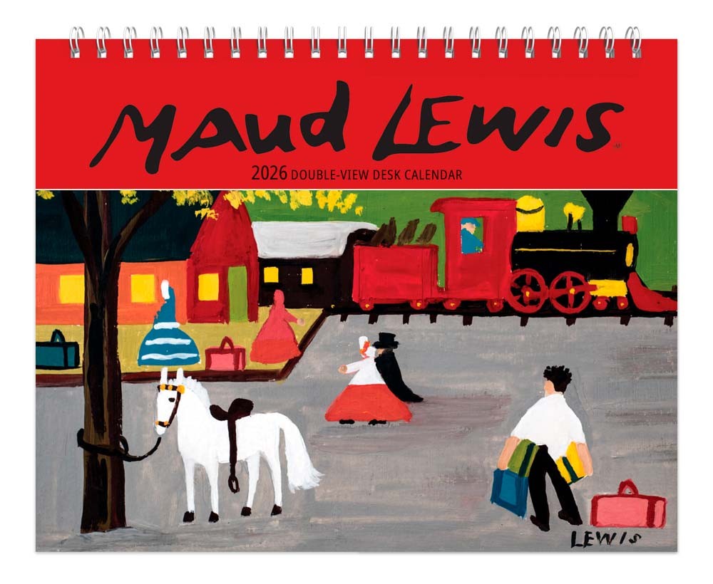 Maud Lewis AGNS OFFICIAL | 2026 7.5 x 6 Inch Monthly Double-View Easel Desk Calendar