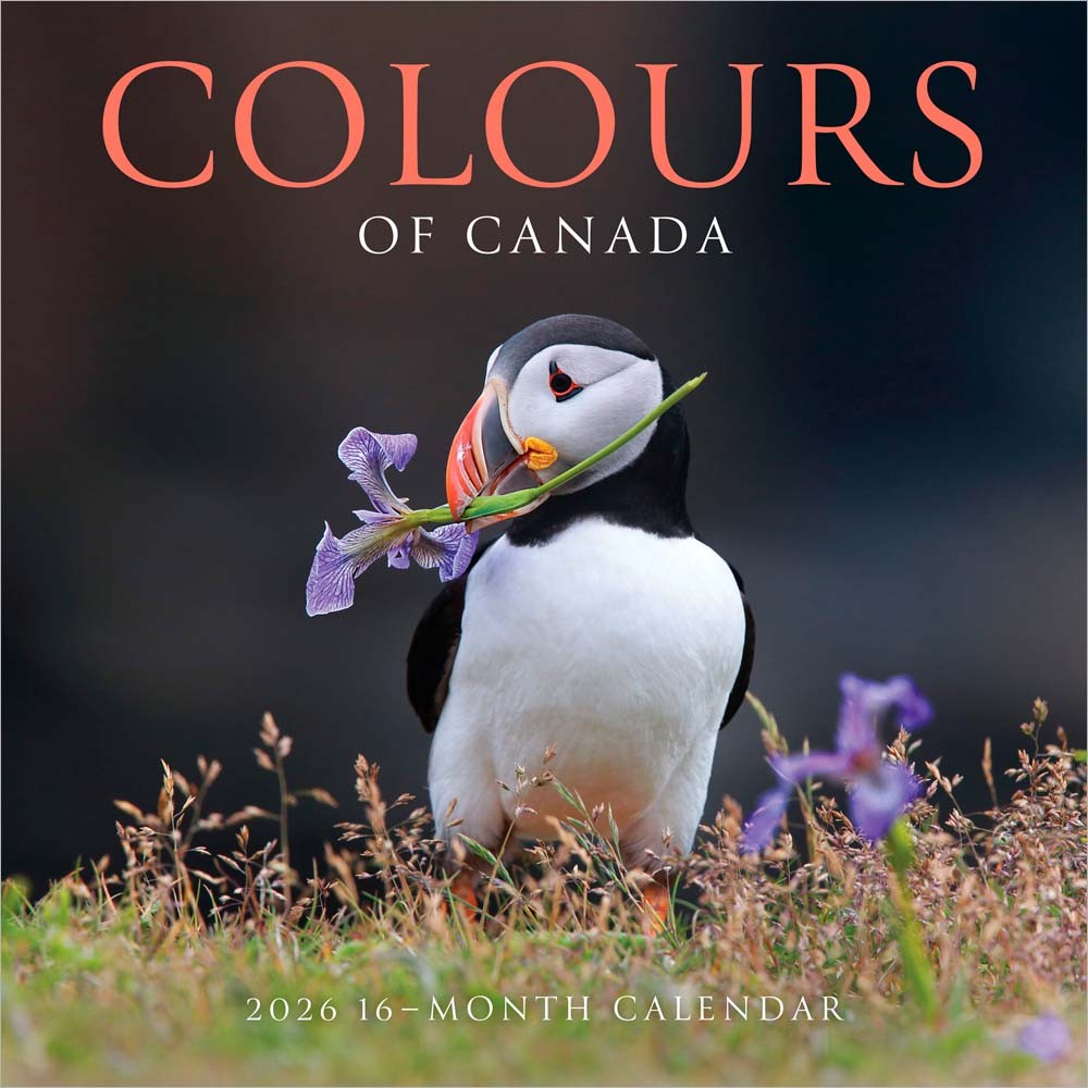 Colours of Canada | 2026 12 x 24 Inch (Hanging) Monthly Square Wall Calendar | Envelope