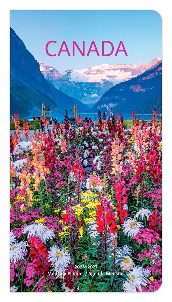 Canada | 2026-2027 3.5 x 6.5 Inch Two Year Monthly Pocket Planner Calendar | English/French Bilingual