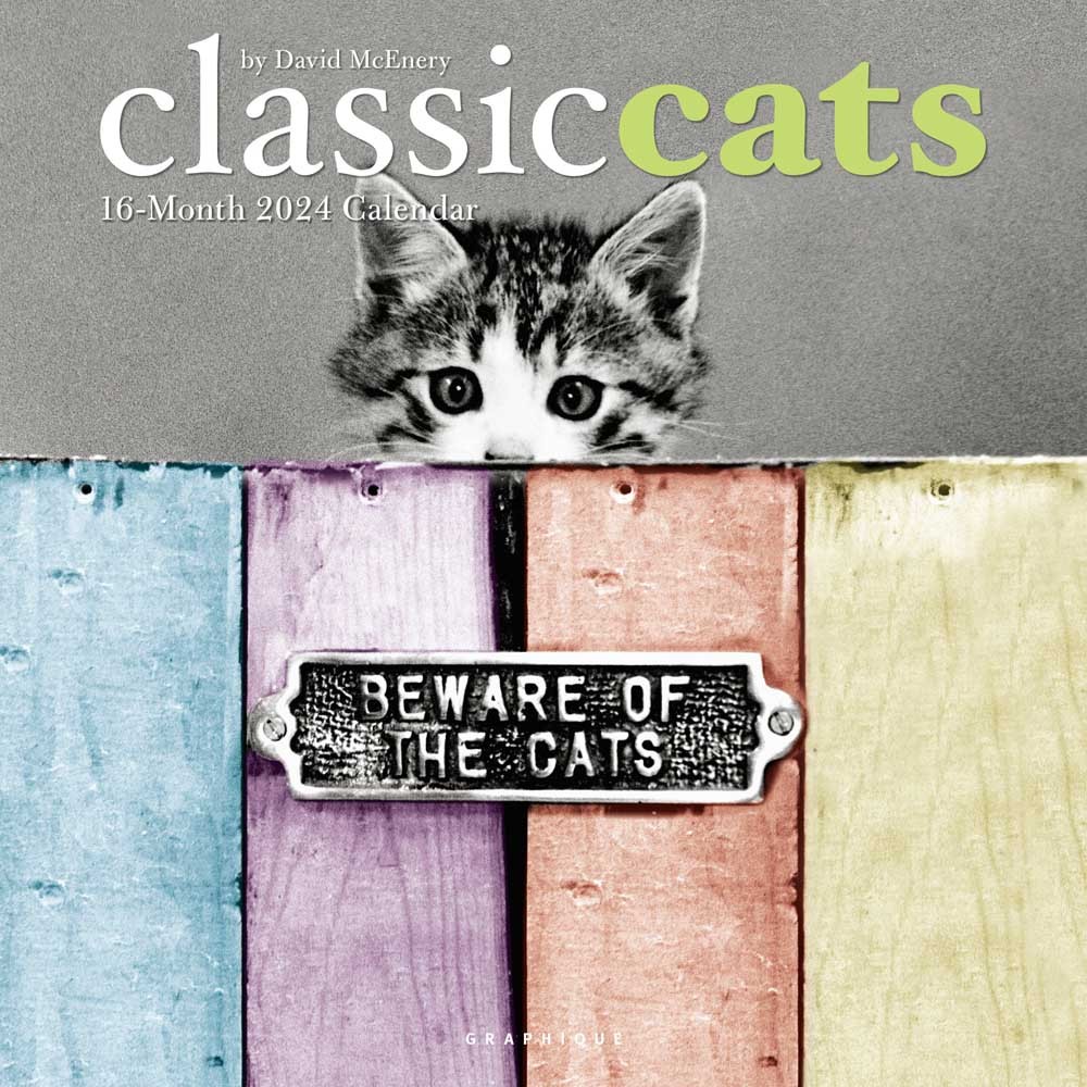 Classic Cats | 2024 12 x 24 Inch Monthly Square Wall Calendar