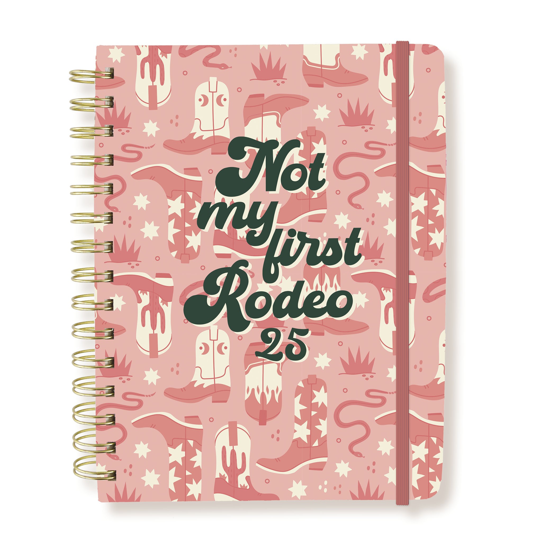 Rodeo | 2025 6 x 8 Inch Hardbound Spiral Desk Planner