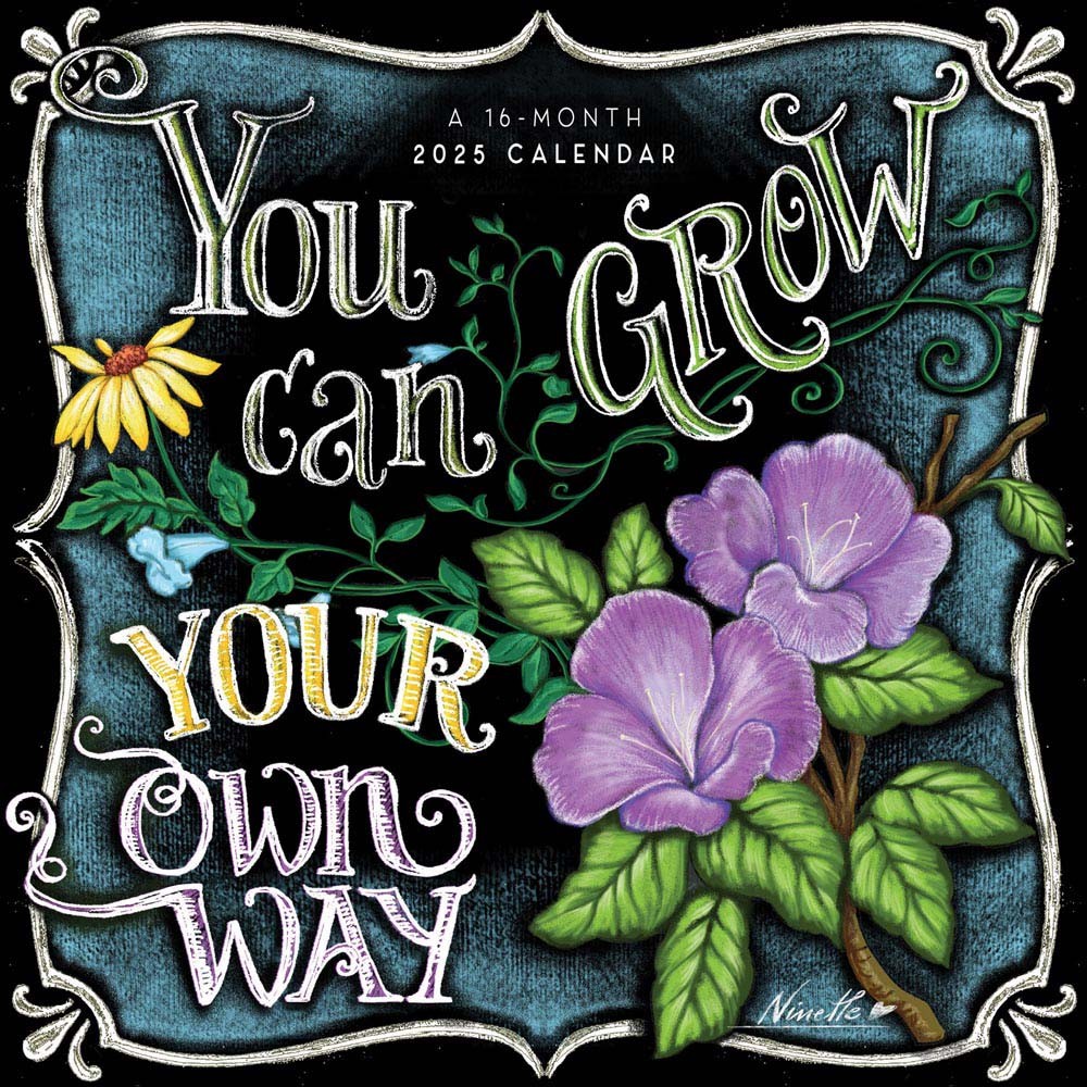 You Can Grow Your Own Way | 2025 7 x 14 Inch Monthly Mini Wall Calendar | Featuring the Artwork of Ninette Parisi