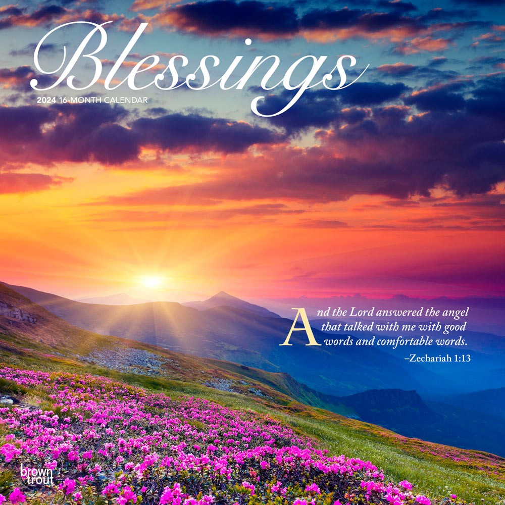 Blessings | 2024 12 x 24 Inch Monthly Square Wall Calendar