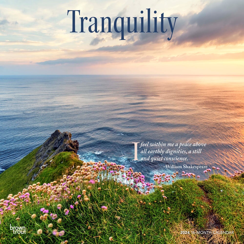 Tranquility | 2024 12 x 24 Inch Monthly Square Wall Calendar