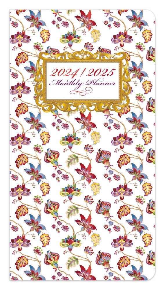 Tuscan Delight | 2024-2025 3.5 x 6.5 Inch Two Year Monthly Pocket Planner Calendar | Foil Stamped Cover