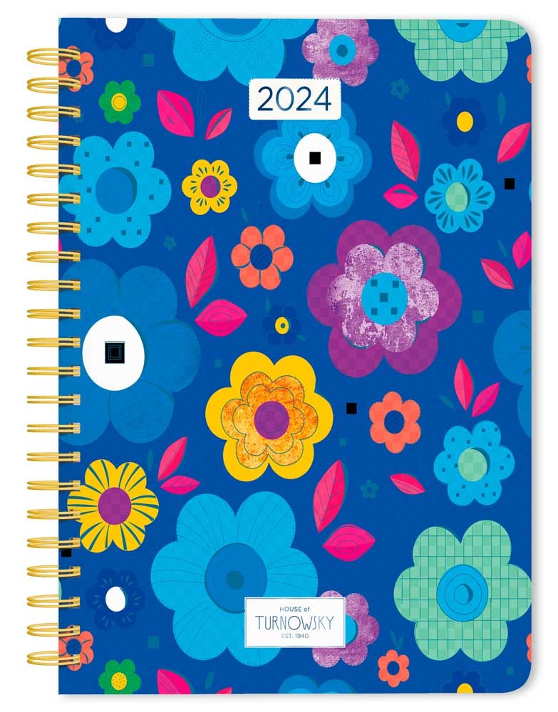 House of Turnowsky Color Code | 2024 6 x 7.75 Inch Weekly Desk Planner | Foil Stamped Cover