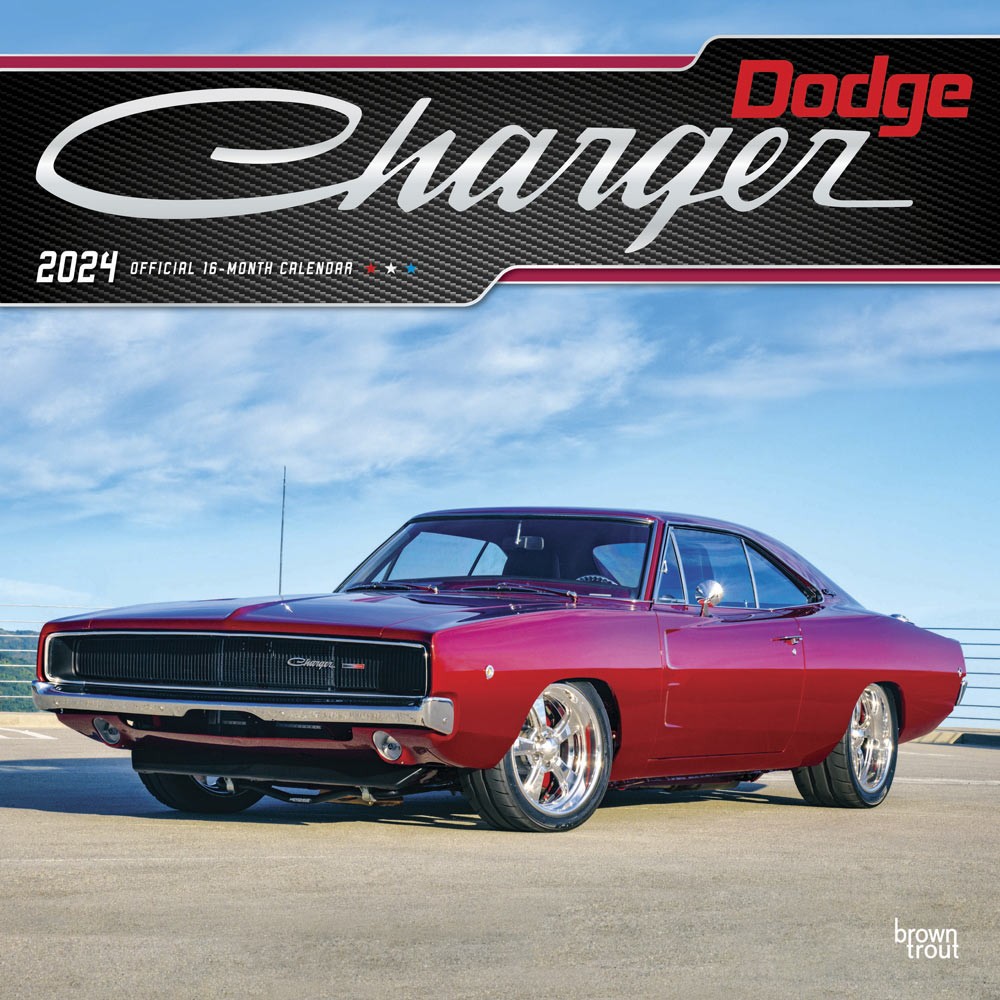 Dodge Charger OFFICIAL | 2024 12 x 24 Inch Monthly Square Wall Calendar | Foil Stamped Cover