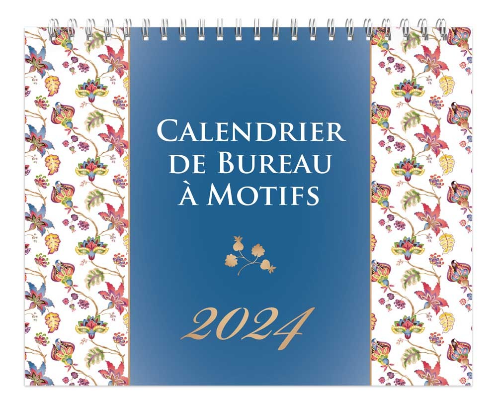 Motifs | 2024 7.5 x 6 Inch Monthly Double-View Easel Desk Calendar | French Language