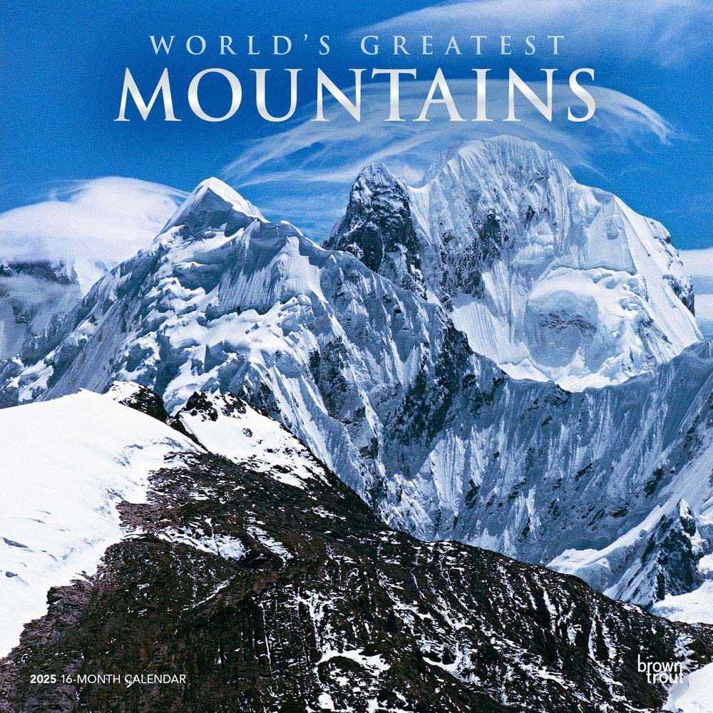 World S Greatest Mountains 2025 12 X 24 Inch Monthly Square Wall 9781975475338.MAIN