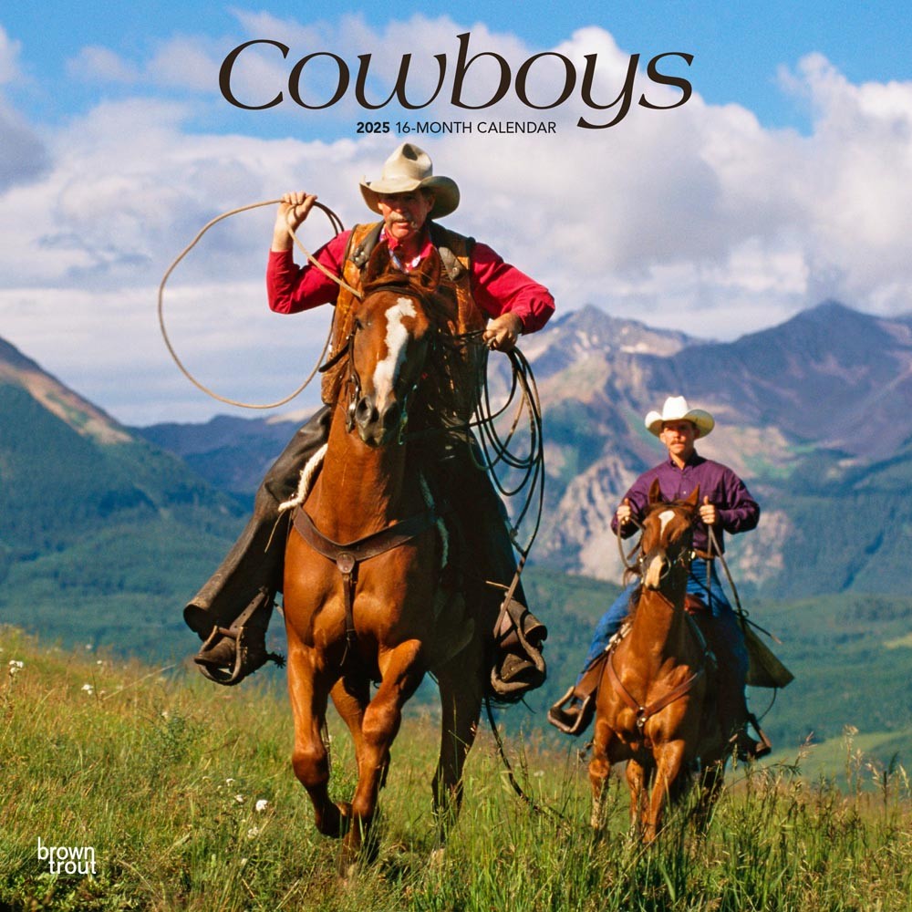 Cowboys | 2025 12 x 24 Inch Monthly Square Wall Calendar