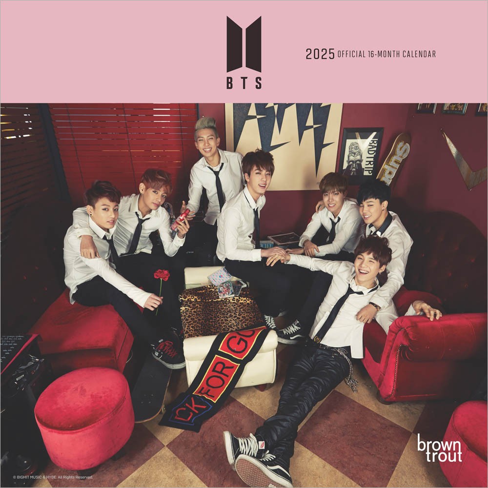 BTS OFFICIAL | 2025 7 x 14 Inch Monthly Mini Wall Calendar