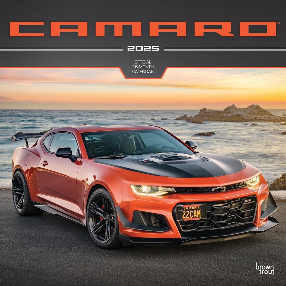 Camaro OFFICIAL | 2025 12 x 24 Inch Monthly Square Wall Calendar