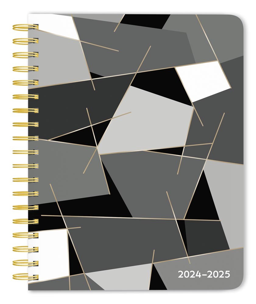 Pen & Ink | 2025 6 x 7.75 Inch 18 Months Weekly Desk Planner | Foil Stamped Cover | July 2024 - December 2025