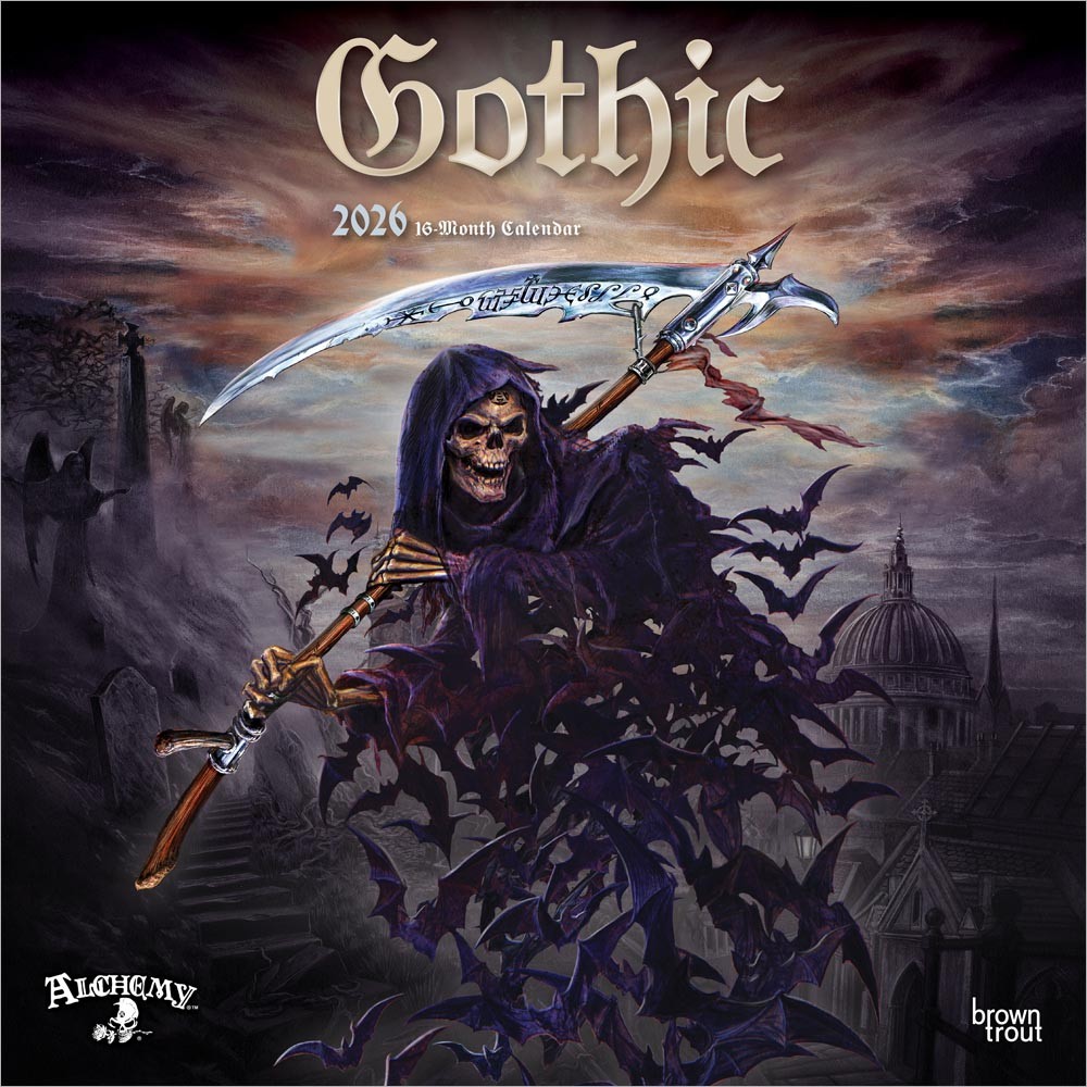 Gothic Alchemy OFFICIAL | 2026 12 x 24 Inch (Hanging) Monthly Square Wall Calendar