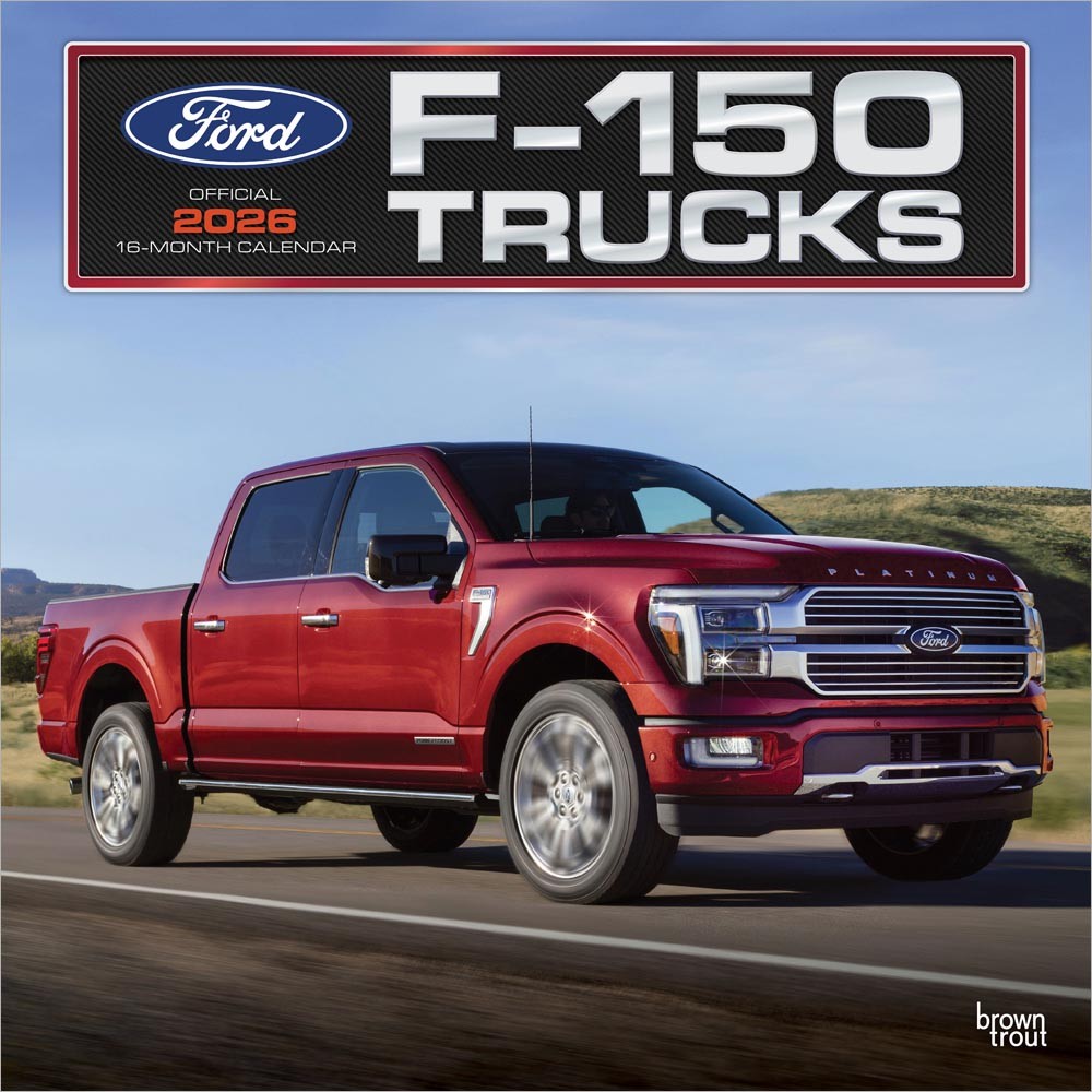 Ford F150 Trucks OFFICIAL | 2026 12 x 24 Inch (Hanging) Monthly Square Wall Calendar