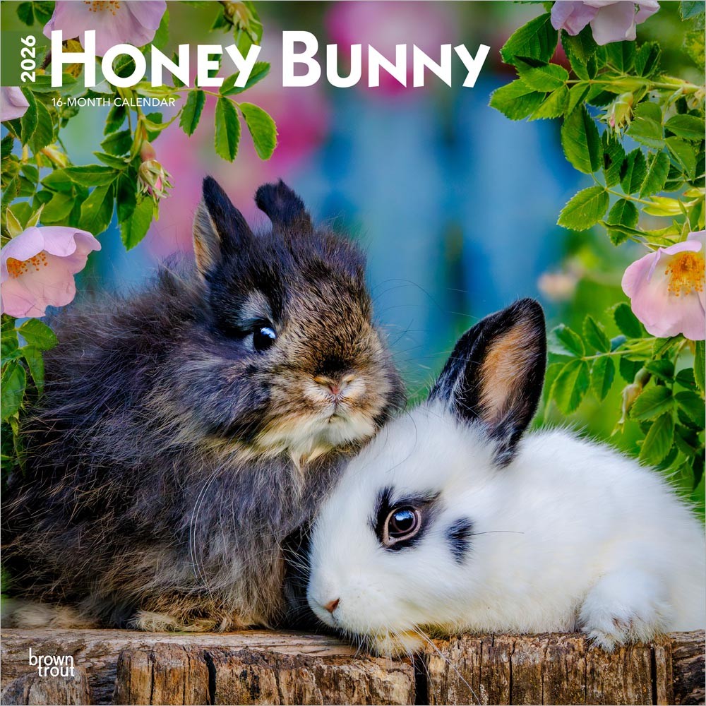 Honey Bunny | 2026 12 x 24 Inch (Hanging) Monthly Square Wall Calendar
