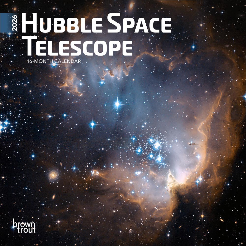 Hubble Space Telescope | 2026 7 x 14 Inch (Hanging) Monthly Mini Wall Calendar