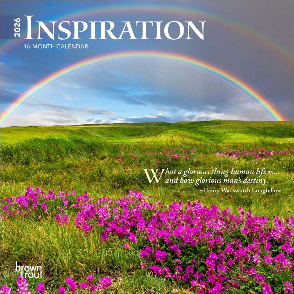 Inspiration | 2026 7 x 14 Inch (Hanging) Monthly Mini Wall Calendar