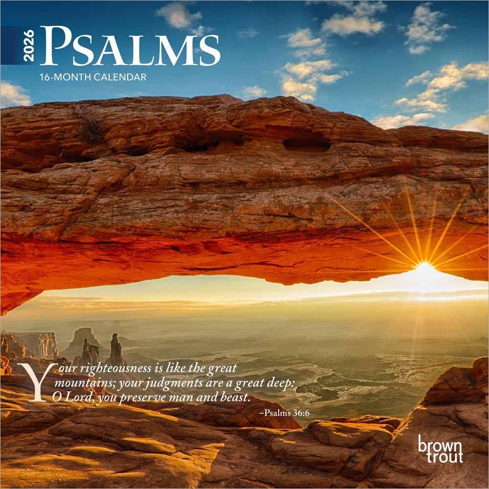Psalms | 2026 7 x 14 Inch (Hanging) Monthly Mini Wall Calendar