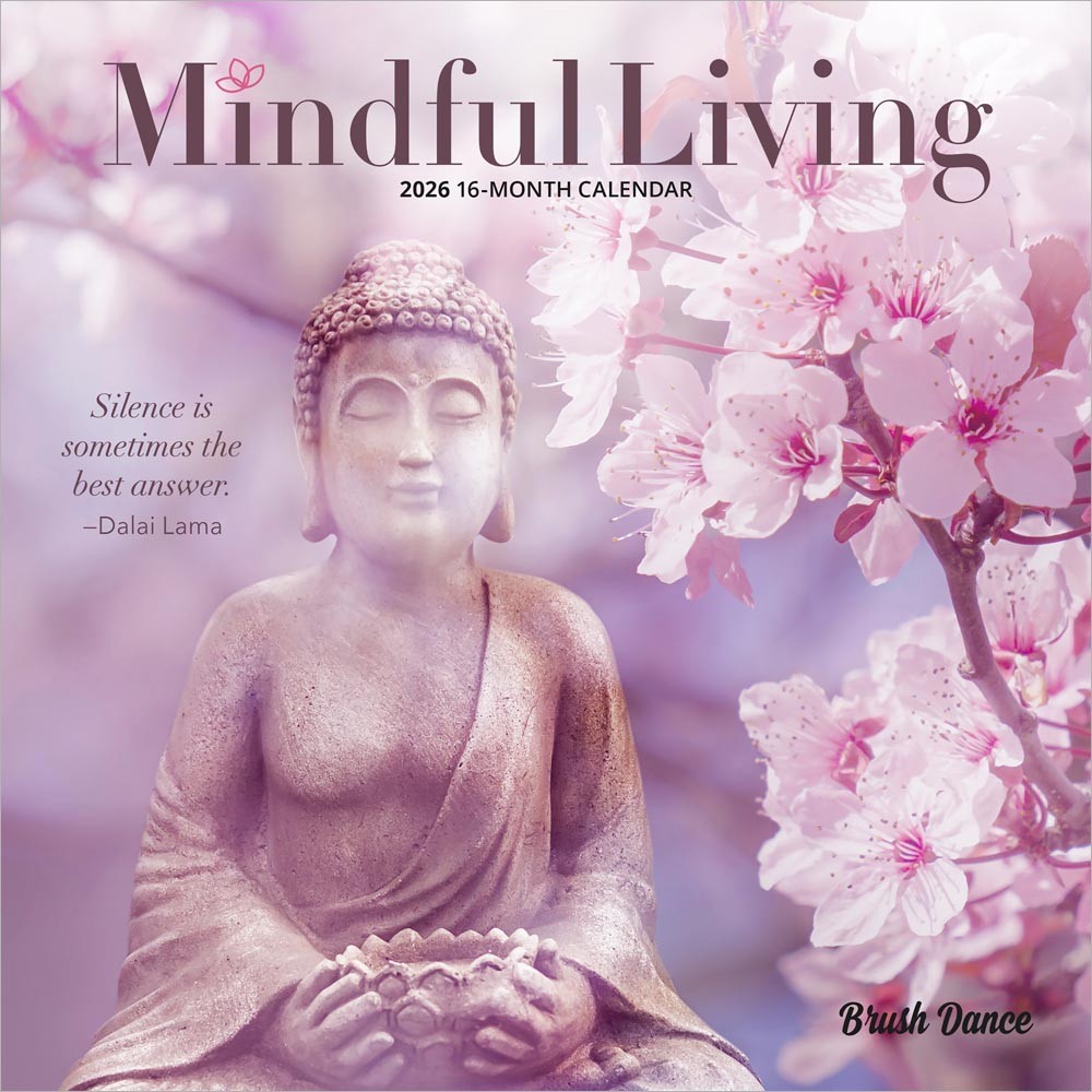 Mindful Living | 2026 7 x 14 Inch (Hanging) Monthly Mini Wall Calendar