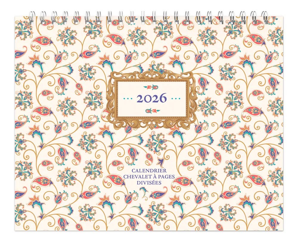 Motifs | 2026 7.5 x 6 Inch Monthly Double-View Easel Desk Calendar | French Language