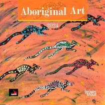 Aboriginal Art | 2024 12 x 24 Inch Monthly Square Wall Calendar