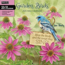 Garden Birds | 2025 12 x 24 Inch Monthly Square Wall Calendar