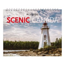 Canadian Geographic Scenic Canada | 2024 7.5 x 6 Inch Monthly Double-View Easel Desk Calendar