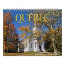 Quebec | 2024 7.5 x 6 Inch Monthly Double-View Easel Desk Calendar | French Language