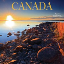 Canada | 2024 7 x 14 Inch Monthly Mini Wall Calendar | English/French Bilingual