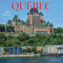 Quebec | 2024 7 x 14 Inch Monthly Mini Wall Calendar | English/French Bilingual