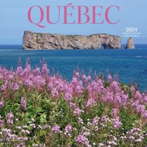 Quebec | 2024 12 x 24 Inch Monthly Square Wall Calendar | English/French Bilingual