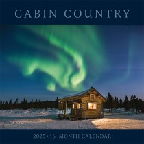 Cabin Country | 2025 12 x 24 Inch Monthly Square Wall Calendar | Plastic-Free