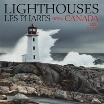 Lighthouses of Canada | Les Phares du Canada | 2025 12 x 24 Inch Monthly Square Wall Calendar | English/French Bilingual | Plastic-Free