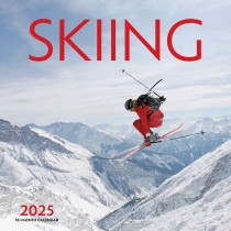 Skiing | 2025 12 x 24 Inch Monthly Square Wall Calendar