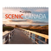 Canadian Geographic Scenic Canada OFFICIAL | 2026 7.5 x 6 Inch Monthly Double-View Easel Desk Calendar