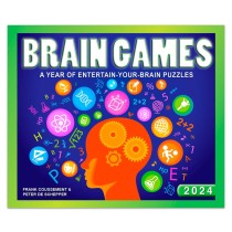 Brain Games | 2024 6 x 5 Inch Daily Desktop Box Calendar | New Page Every Day