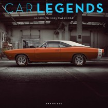 Car Legends | 2025 12 x 24 Inch Monthly Square Wall Calendar