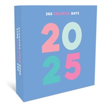 Colorful Typography | 2025 Desktop Box Calendar | New Page Every Day