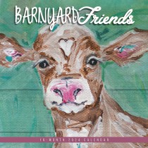 Barnyard Friends | 2024 12 x 24 Inch Monthly Square Wall Calendar