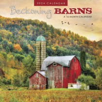 Beckoning Barns | 2024 12 x 24 Inch Monthly Square Wall Calendar | Featuring the Artwork and Photography of Lori Deiter