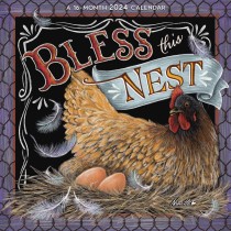 Bless This Nest | 2024 12 x 24 Inch Monthly Square Wall Calendar