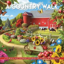 A Country Walk | 2025 12 x 24 Inch Monthly Square Wall Calendar | Featuring the Artwork of Alan Giana